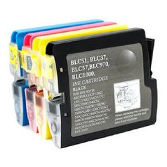 Compatible with Brother LC51XL BK/C/M/Y Compatible Ink Cartridge Combo - High Yield - 4 Cartridges