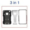 Rubberized 3 Piece Hard Case Cover for iPhone 3GS 3G - Silver, Cases, Covers & Skins, n/a - TiGuyCo Plus
