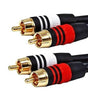 50 ft. 2-RCA Plug M/M Premium Cable - 22AWG - Black, Video Cables & Interconnects, n/a - TiGuyCo Plus