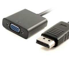 DisplayPort (DP) Male to VGA Female Cable Adapter - Black