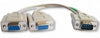 VGA 1-Male to 2-Female Y Splitter Connector Cable