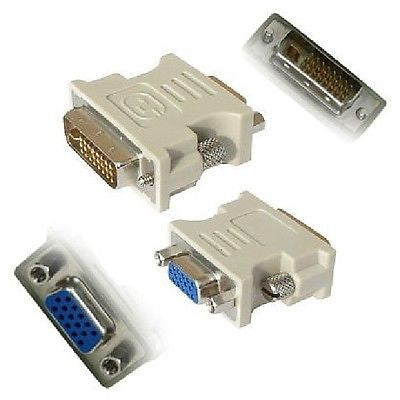 DVI Analog Male to VGA (HD-15) Female Adapter (1 pc), Monitor/AV Cables & Adapters, n/a - TiGuyCo Plus