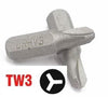 1/4" Tri-Wing Screwdriver Bits Set - TW1, TW2, TW3, TW4 Bits (4 Bits - 1 Each Size) - 25mm x 6.35mm - Alloy Steel -