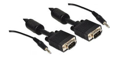 25 ft. TechCraft Super VGA HD15 M/M with 3.5mm Audio Cable - Black