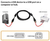 25 ft. USB 2.0 A Male to USB 2.0 B Male - 28-24AWG Cable with 2 Ferrite Shielded, USB Cables, Hubs & Adapters, TiGuyCo Plus - TiGuyCo Plus