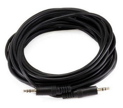 25 ft. 3.5mm Stereo Cable - M/M Plugs - Black