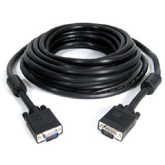 25 ft. TechCraft Coaxial High Resolution VGA-SVGA Monitor Cable with Ferrite - Black