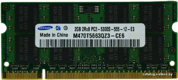 2GB DDR2 PC2-5300 (667Mhz) SODIMM Memory - Samsung - M470T5663QZ3-CE6 - USED - PULLED, Memory (RAM), Samsung - TiGuyCo Plus