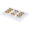 3-Gang 8.2 Surround Sound Distribution Wallplate - White, Wallplates, TechCraft - TiGuyCo Plus