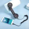 Retro Telephone Mobile Phone 3.5mm Mic Handset Phone Receiver For iPhone and Other - Black