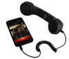 Retro Telephone Mobile Phone 3.5mm Mic Handset Phone Receiver For iPhone and Other - Black