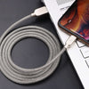 4 ft. LAX Apple MFI Certified Tough Metal Mesh Lighning to USB Cable - Silver