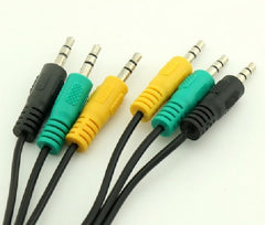 5ft. - 3x 3.5mm Male to 3.5mm Male TRS Audio Cable for 5.1 Channel Computer Speakers