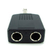 6.35mm (1/4") Stereo Audio Jack Plug Adapter Single Male to Female 6.35mm (1/4") Dual Mono Stereo Jack Y Splitter Converter - Black