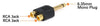 6.35mm (1/4 inch) TS Mono Plug to 2x RCA Jack Splitter Adapter - Gold Plated