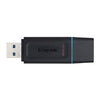 64GB DataTraveler Exodia USB Flash Drive with Protective Cap and Keyring in Multiple Colors - Black + Teal
