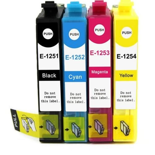 Compatible with Epson T125 Cartridges - Combo Pack (BK-C-M-Y) PREMIUM ink Compatible Ink Cartridges - 4 Cartridges - Combo Pack