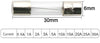 6x30mm Professional Glass Tube Fast Blow Fuse - 250V - Available Amp - 0.5A, 1A, 2A, 3A, 5A, 10A, 15A, 20A, 25A and 30A - 1 Fuse - Bulk