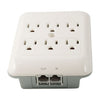 6 Outlet Slim Surge Protector Wall Tap with Telephone and RJ-45 Protection - 540 Joules, Surge Protectors, Power Strips, TiGuyCo Plus - TiGuyCo Plus