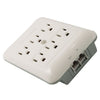 6 Outlet Slim Surge Protector Wall Tap with Telephone and RJ-45 Protection - 540 Joules, Surge Protectors, Power Strips, TiGuyCo Plus - TiGuyCo Plus