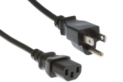 6 ft. North American CSA Grounded Power Cord - 10A - 125V - 18Ga. - Black
