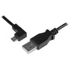 6 ft. StarTech Micro-USB Charge-and-Sync Cable M/M - Left-Angle Micro-USB - 24 AWG - Black - USBAUB2MLA, USB Cables, Hubs & Adapters, StarTech.com - TiGuyCo Plus