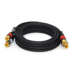 6 ft. 2-RCA Plug M/M Premium Cable - 22AWG - Black