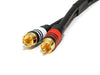 6 ft. 2-RCA Plug M/M Premium Cable - 22AWG - Black, Audio Cables & Adapters, TiGuyCo Plus - TiGuyCo Plus