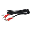 6 ft. TechCraft 2-RCA M-M Plug Stereo Audio Cable - Black, Audio Cables & Adapters, TechCraft - TiGuyCo Plus