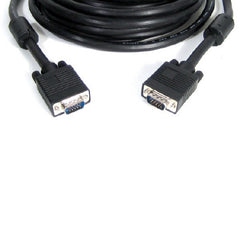 Câble coaxial haute résolution VGA-SVGA TechCraft de 6 pieds avec ferrite - Noir 