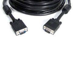 6 ft. TechCraft Coaxial High Resolution VGA-SVGA Monitor Cable with Ferrite - Black