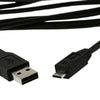 6 ft. USB 2.0 - Type A to Micro USB Type B Cable - Micro 5-pin - Black, Cables & Adapters, Various - TiGuyCo Plus