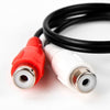 6 in. - 3.5mm Female to 2-RCA Female Jack Stereo Cable - Black, Audio Cables & Adapters, BlueDiamond - TiGuyCo Plus