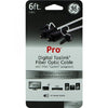 6ft. (1.8m) GE Pro Optical Audio Cable with Mini Toslink Adapters - Black