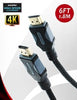 6ft. XTREME Premium HDMI Mesh Tough Series Cable - Mesh Braided Cord - 4K - 18Gbps - Black