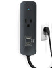 6ft. Xtreme 2 USB - 1 Outlet - Power Strip - Fabric Cord - Black