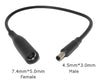 7.4*5.0 Female to 4.5*3.0 Male Power Connector Converter for Dell - Black