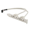 2 Port USB 2.0 Rear Panel Expansion Bracket to Motherboard 2x5 Pin USB Header Co