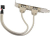 2 Port USB 2.0 Rear Panel Expansion Bracket to Motherboard 2x5 Pin USB Header Co