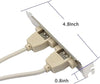 2 Port USB 2.0 Rear Panel Expansion Bracket to Motherboard 2x5 Pin USB Header Co