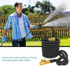 75 ft. Strong Expandable Garden Hose with Solid Brass Connectors - Expand Up to 75 feet - Black