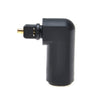 Toslink 90 Degree Digital Optical Audio Cable Adapter for Toslink Optical Cables - Female to Male Right Angle - Black