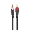 9 ft. - Dual 6.35mm Male to Dual 2RCA Male Mono Audio Cable - AUX, DVD Mixer, Audio Connected Wire Male Jack, Digital Cord For Amplifier, Speakers, TV, etc - Black