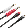 9 ft. - Dual 6.35mm Male to Dual 2RCA Male Mono Audio Cable - AUX, DVD Mixer, Audio Connected Wire Male Jack, Digital Cord For Amplifier, Speakers, TV, etc - Black