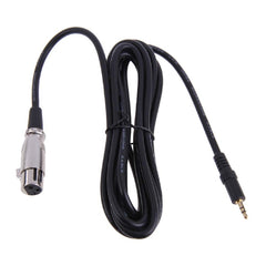 9 ft. XLR 3 Pin Female to 3.5 mm Jack - TRS for DV camera, microphone, players, etc - Black