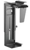 Adjustable Under-Desk/Wall CPU Mount - Black