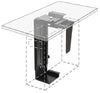 Adjustable Under-Desk/Wall CPU Mount - Black