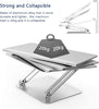 Aluminum Alloy Laptop and Tablet Stand - Up to 17.3 inch - Adjustable, Foldable and Ventilated - Grey