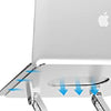 Aluminum Alloy Laptop and Tablet Stand - Up to 17.3 inch - Adjustable, Foldable and Ventilated - Grey