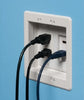Arlington Two-Gang Recessed Electrical Box - White - TVBU505